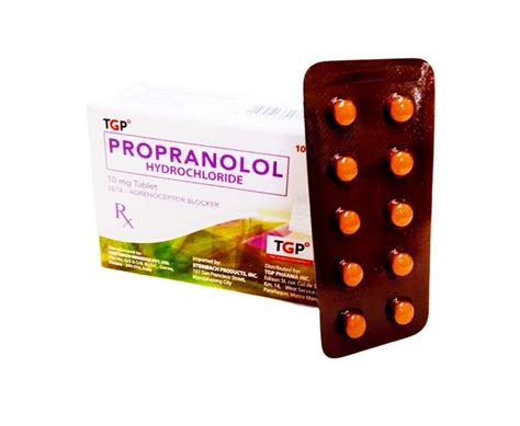 TGP Propranolol Hydrochloride 10mg 100 Tablets