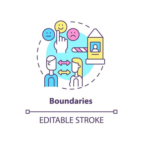 Boundaries concept icon. Foundation of healthy relationships abstract