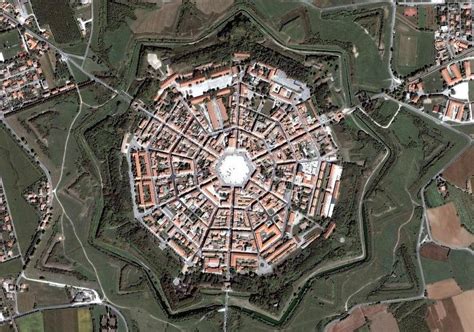 palmanova italy  fortified city historic architecture view star