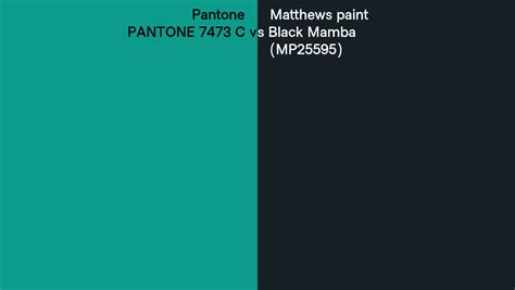 Pantone 7473 C Vs Matthews Paint Black Mamba MP25595 Side By Side