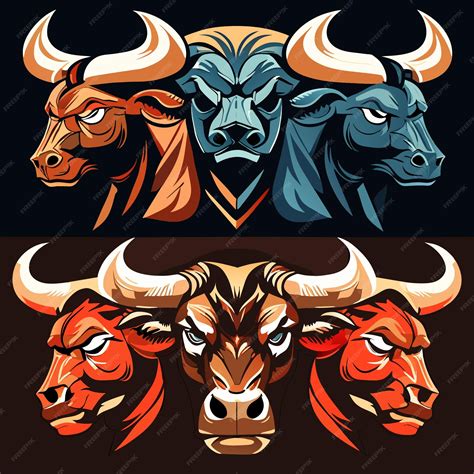 Premium Vector | Vintage bull head symbolism artistic vectors