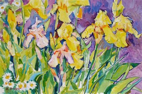 Yellow Irises Plein Air Painting Plein Air Paintings Sale Artwork