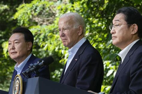 Us Japan And South Korea Agree To Expand Security And Economic Ties At