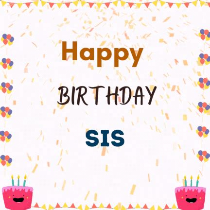 102+ Happy Birthday Sis GIF Images Download