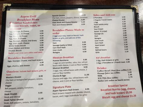 Aspen Grill Menu In Lincolnton Nc Order Delivery And Reviews