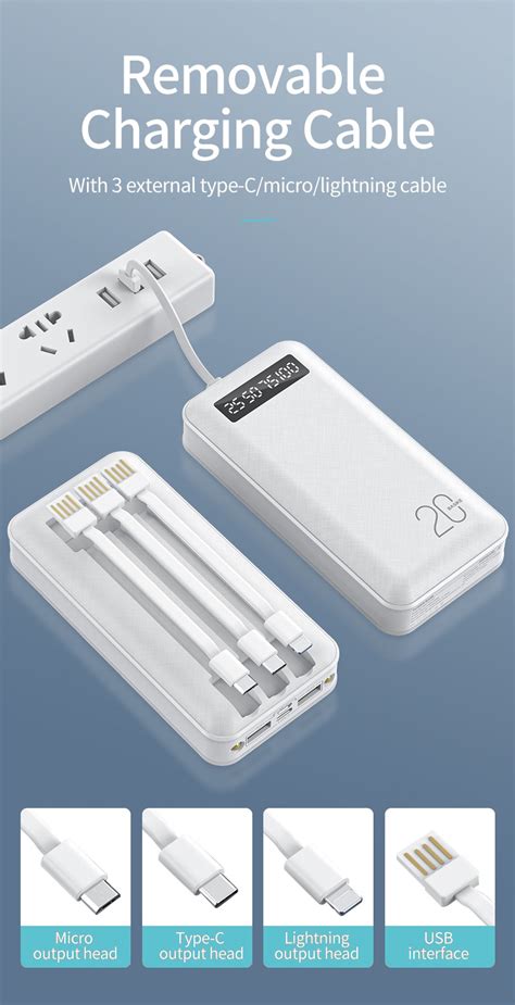 Jual HOT KIVEE Powerbank MAh Fast Charging Murah Mini LCD With Kabel Data Garansi Tahun