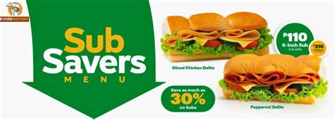 Subway Menu with Price List Philippines 2023