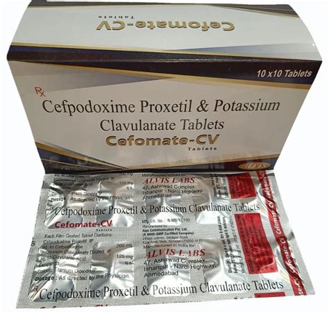 Alvis Cefpodoxime Proxetil Clavulanic Acid Tablets Mg Packaging