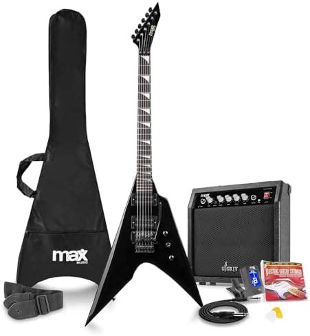 Max GigKit V Pack De Guitarra Electrica Tipo Flying V Con Amplificador