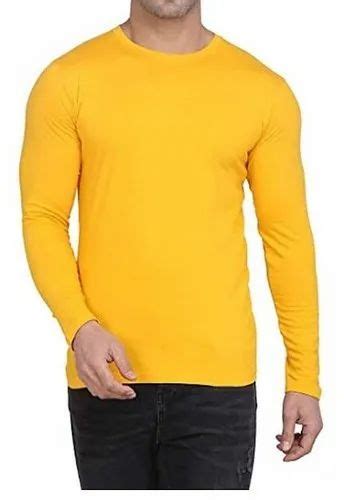 Men Full Sleeves Plain Cotton T Shirt At Rs 190 Piece Men Long