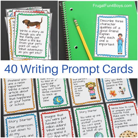 40 Printable Writing Prompts For 3rd 4th And 5th Graders Frugal Fun