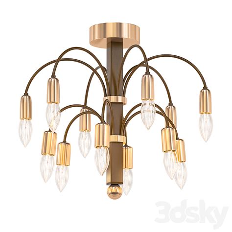 Vintage Brass Pendant Light 3d Model