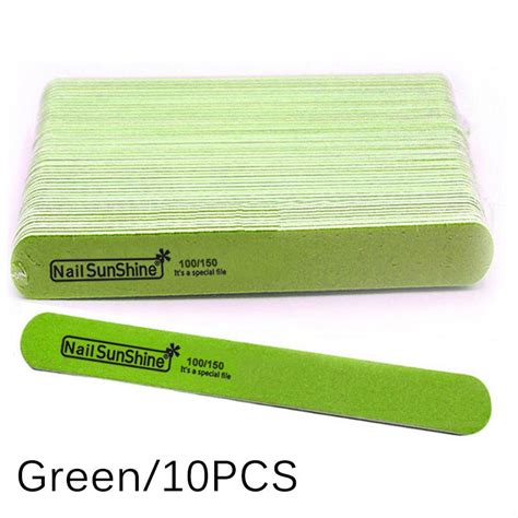 Buy 10Pcs Nail File Wooden Nail Art Sanding Buffer Sandpaper UV Gel