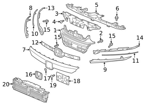 Motors Genuine Honda Accord Front Bumper Upper Support Bracket Right Oe