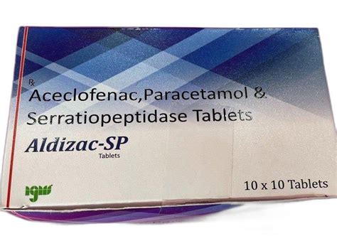 Aceclofenac Paracetamol Serratiopeptidase Tablets At Rs Box