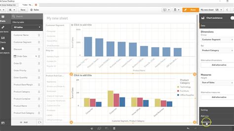 28 How To Create Qlik Sense Group Bar Chart And Stack Bar Chart Youtube