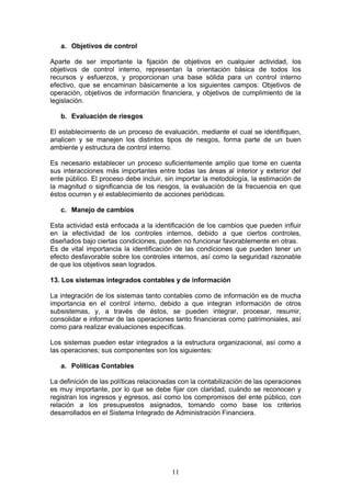 Marco Conceptual De Control Interno Gubernamental Pdf