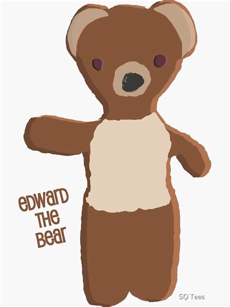 Edward The Bear In Cartoon Form Sticker For Sale By Punnytees