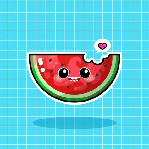 Premium Vector Cute Watermelon Slice Vector