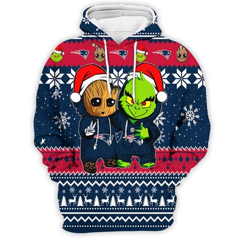 New England Patriots Baby Groot And Grinch Best Friends Football