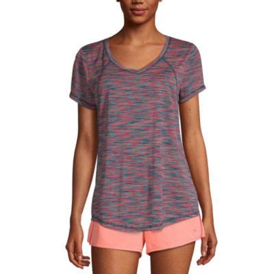 Xersion Womens V Neck Short Sleeve Seamless Performance T Shirt In