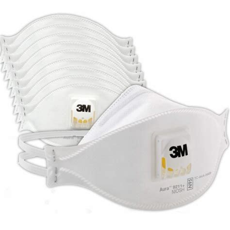 3m Aura Particulate Disposable Respirator N95 Mask 9211 With Cool Flow