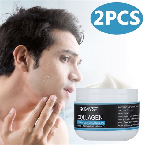 Anti Aging Moisturizer Face Cream for Men, 2Pcs Collagen Anti Wrinkle ...