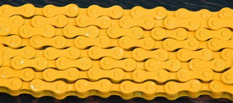 Yellow Single Speed Fixie Bicycle Chain YBN 1 2x1 8 112 Schwinn Cruiser