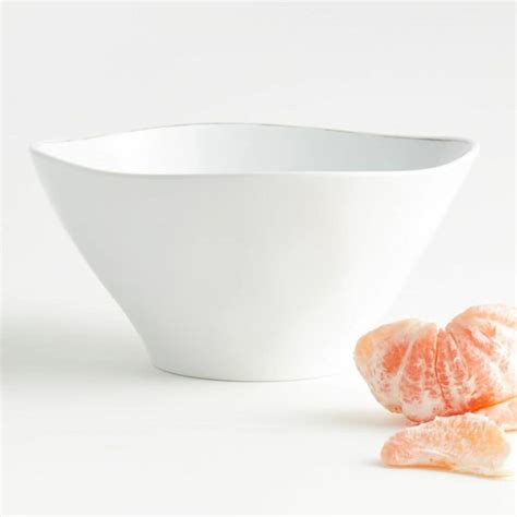 Marin White Melamine Serving Bowl Crate And Barrel Ksa