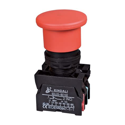 Xdl22 Ec45 Red Waterproof IP67 Switch Button Mushroom Equipment Spring