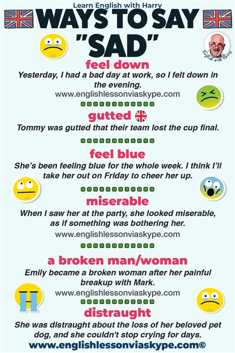 Ways To Say Sad In English • English Made Easier