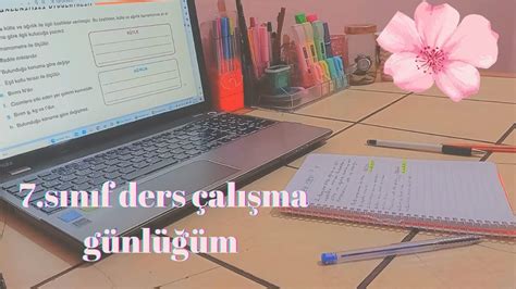 7 sınıf ders çalışma günlüğüm pt2 Ödev yapalım Study with me YouTube