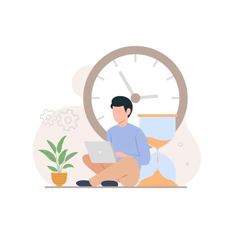 Premium Vector Time Management Soft Skills Concept Vector Illustration