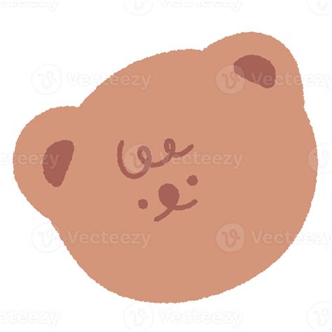 Cute Illustration Of A Hand Drawn Brown Bear Cartoon Character 26958016 Png