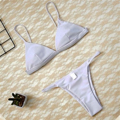 Bikini damskie P246 biały M Lunzo pl