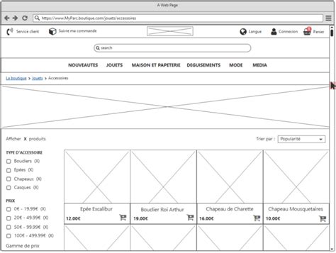 Exercice Appliquer La Notion Cr Er Un Wireframe Avec Balsamiq