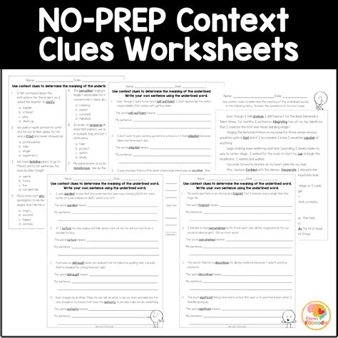 Context Clues Worksheets And Anchor Charts For 3rd 5th Grade Worksheets Library