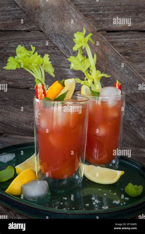 cocktail  tomato juice stock photo alamy