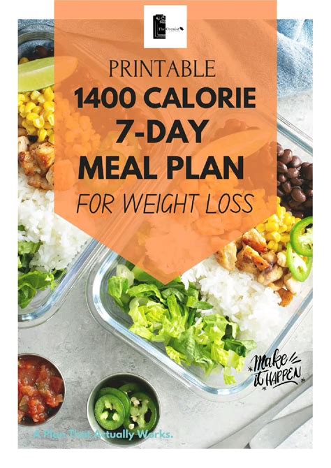 1400 calorie meal plan pdf – Artofit