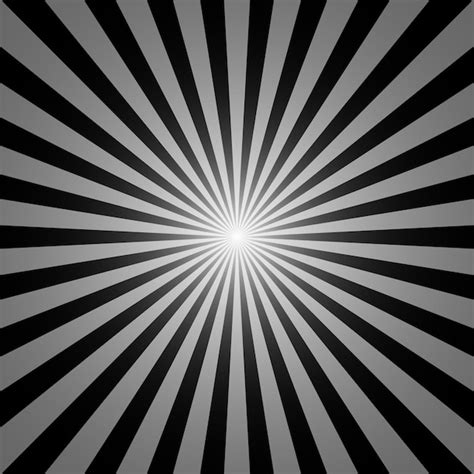 Fondo De Rayos De Sol Blanco Y Negro Vector Premium