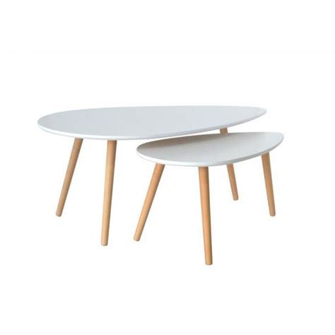 Table Basse Scandinave Blanc AVESTA Cdiscount Maison