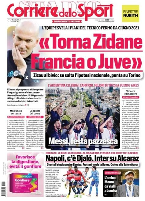 Capa Corriere Dello Sport Dezembro Capasjornais Pt