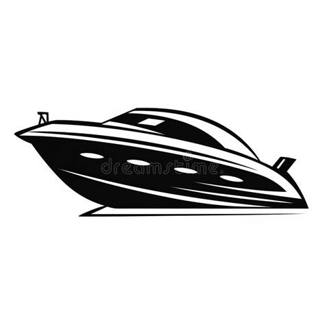 Elegant Vector Illustration Of A Speed Boat With Eye Catching Negative