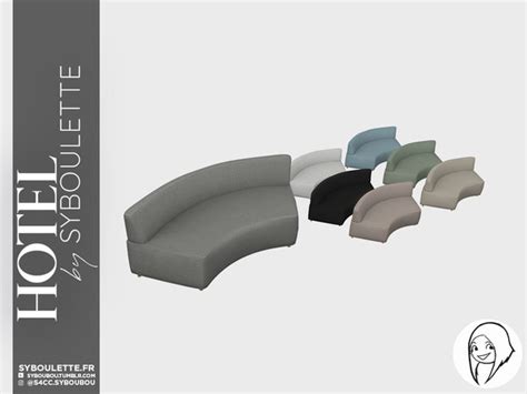 The Sims Resource Hotel Sectional Curved Sofa Middle Concave