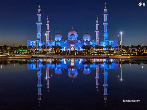 Centro De La Gran Mezquita Sheikh Zayed Abu Dhabi Fondo De Pantalla