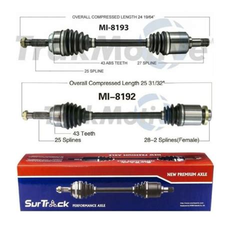 For Mitsubishi Lancer Fwd Sp Ralliart L Front Cv Axle Shafts