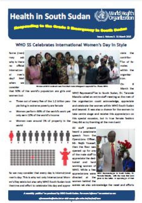 Health in South Sudan, Issue 1. Volume 3 | WHO | Regional Office for Africa