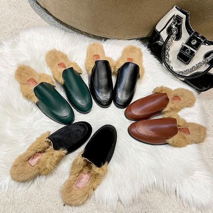 Fur Trim Slides Ali Favorites