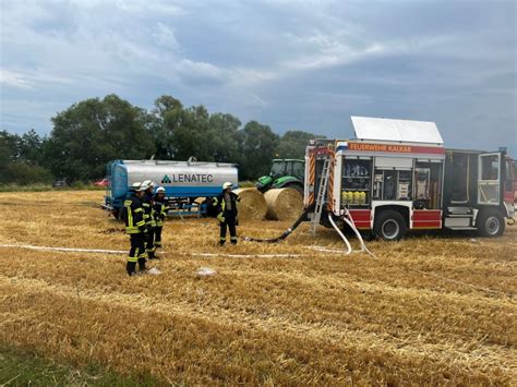 Brand Einer Ballenpresse Einsatzbericht Kalkar