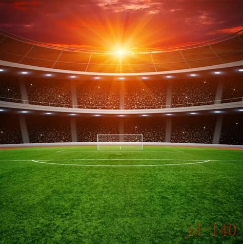 10x10ft Sunset Audience Platform Stadium Soccer Green Football Field